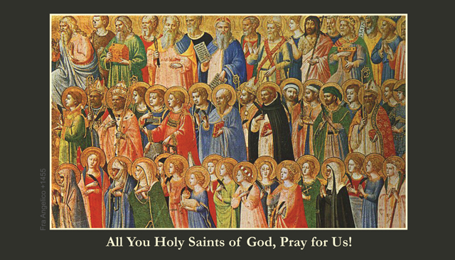 Nov 1st: All Saints Day Prayer Card